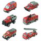 Toy car 1:64 alloy fire truck car model car simulation ladder doll machine ornaments gift batch
