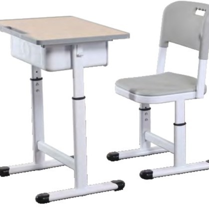 Mesa y silla individual para estudiantes (primaria/secundaria), altura ajustable con tubo, fabricante para escuelas o centros de tutoría image 6