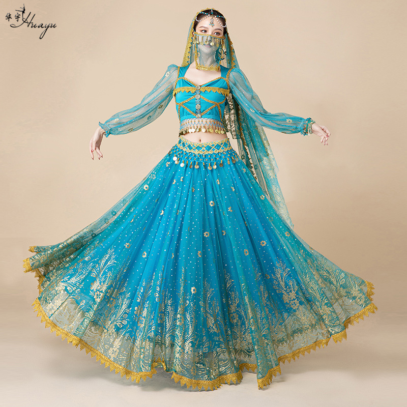 印度舞演出服女茉莉公主cos服飾異域風情服裝西域舞姬肚皮舞新款