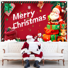 国境を越えたクリスマス背景布クリスマス装飾パーティー背景布旗クリスマス横断幕カーテン旗