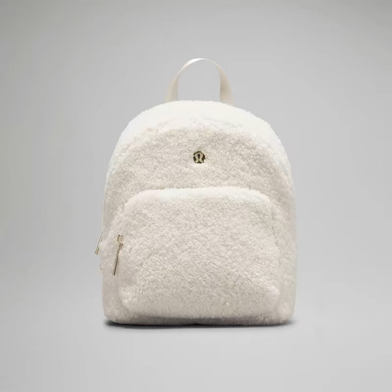 2024 new lu‘s micro autumn and winter wild lambswool brushed backpack portable commuter bag casual backpack