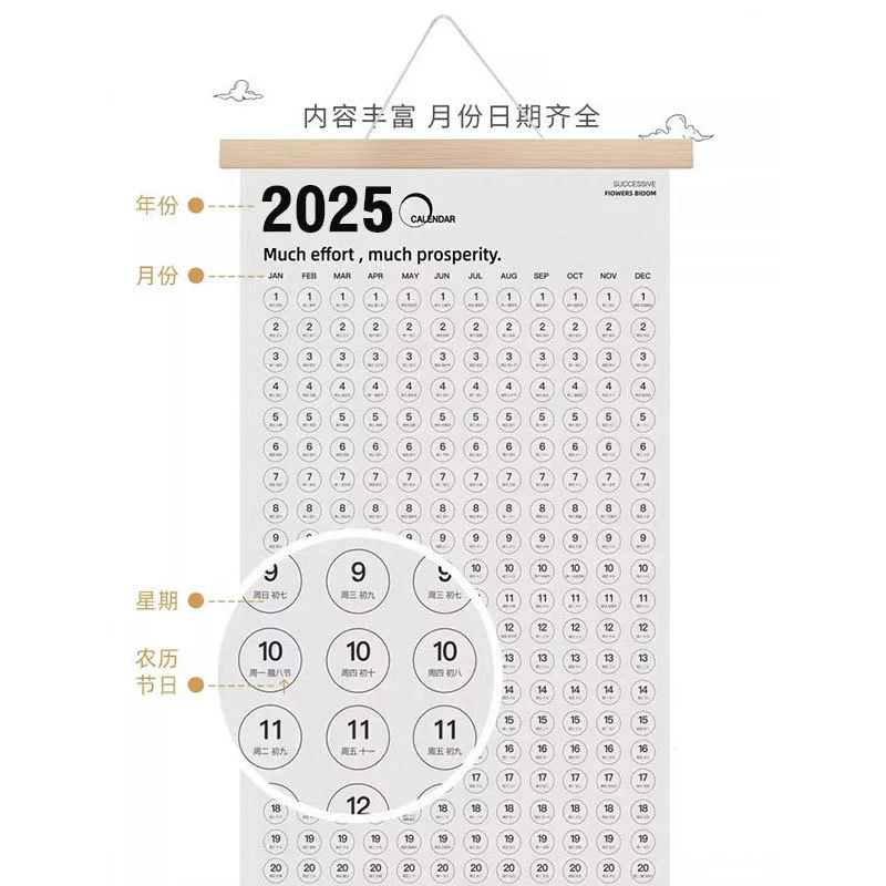 Деревянный настольный календарь, 2025