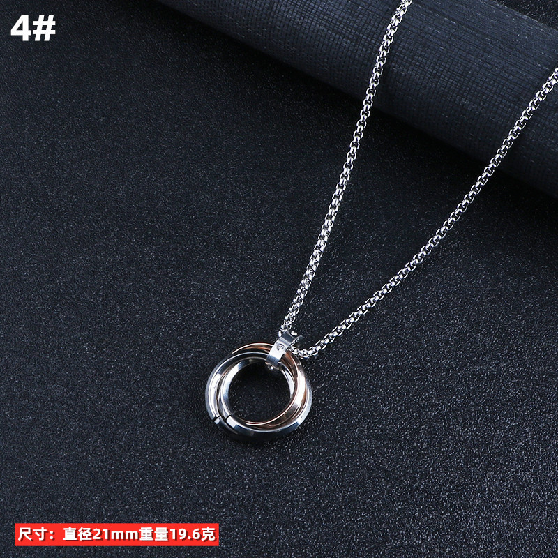 Hombres collar de titanio joyería acero aleación personalizada colgante ins hip hop calle suéter largo cadena accesorios colgantes