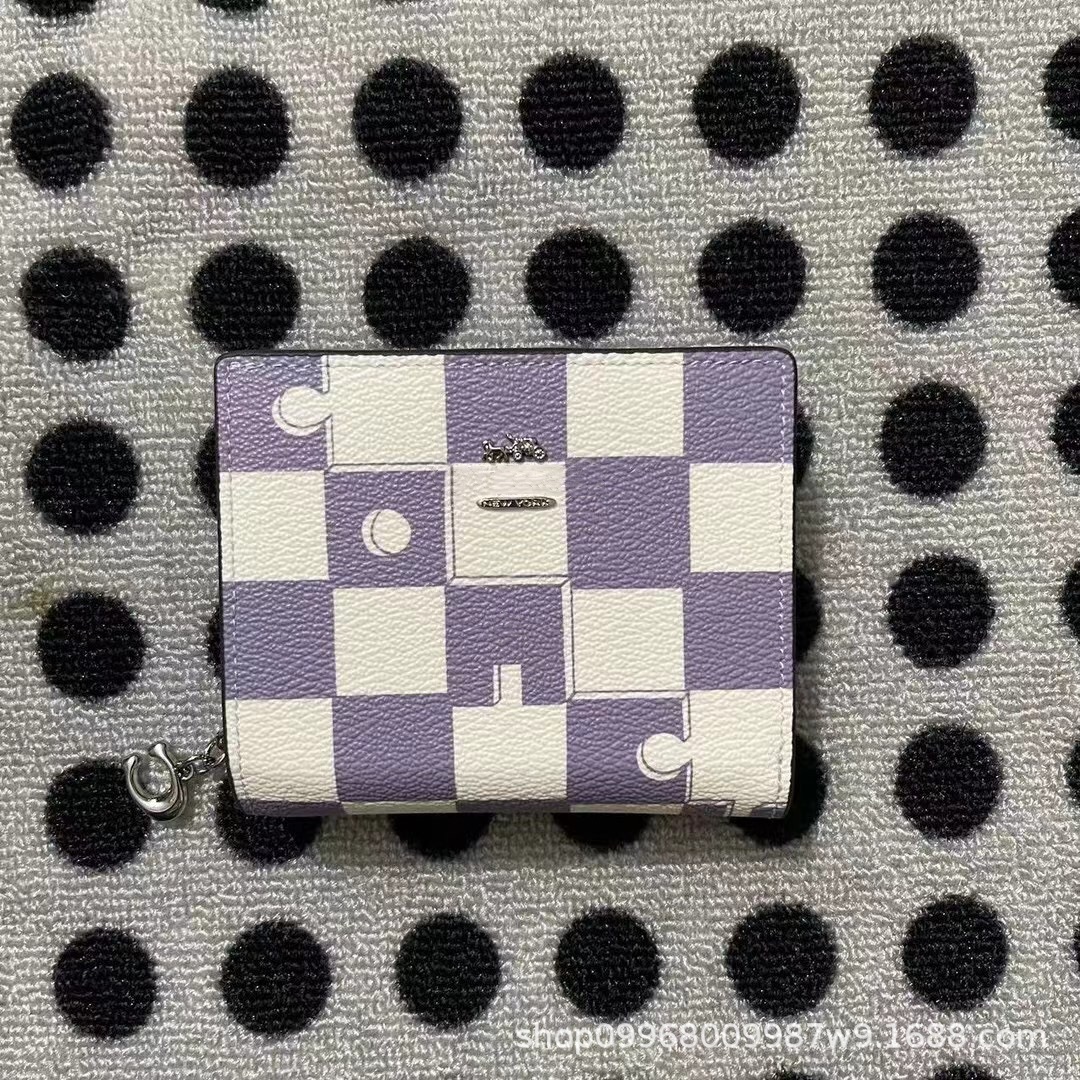 Purple and white checkerboard