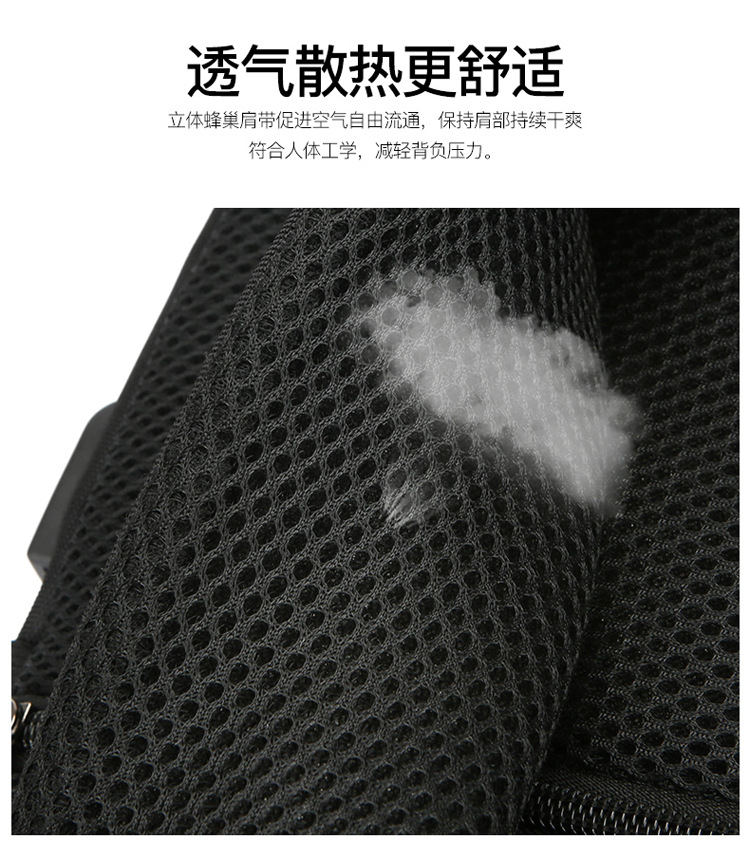 2024 New men's chest bag, trendy casual single-shoulder bag, cross-border water-resistant crossbody bag, USB rechargeable men's bag undefined