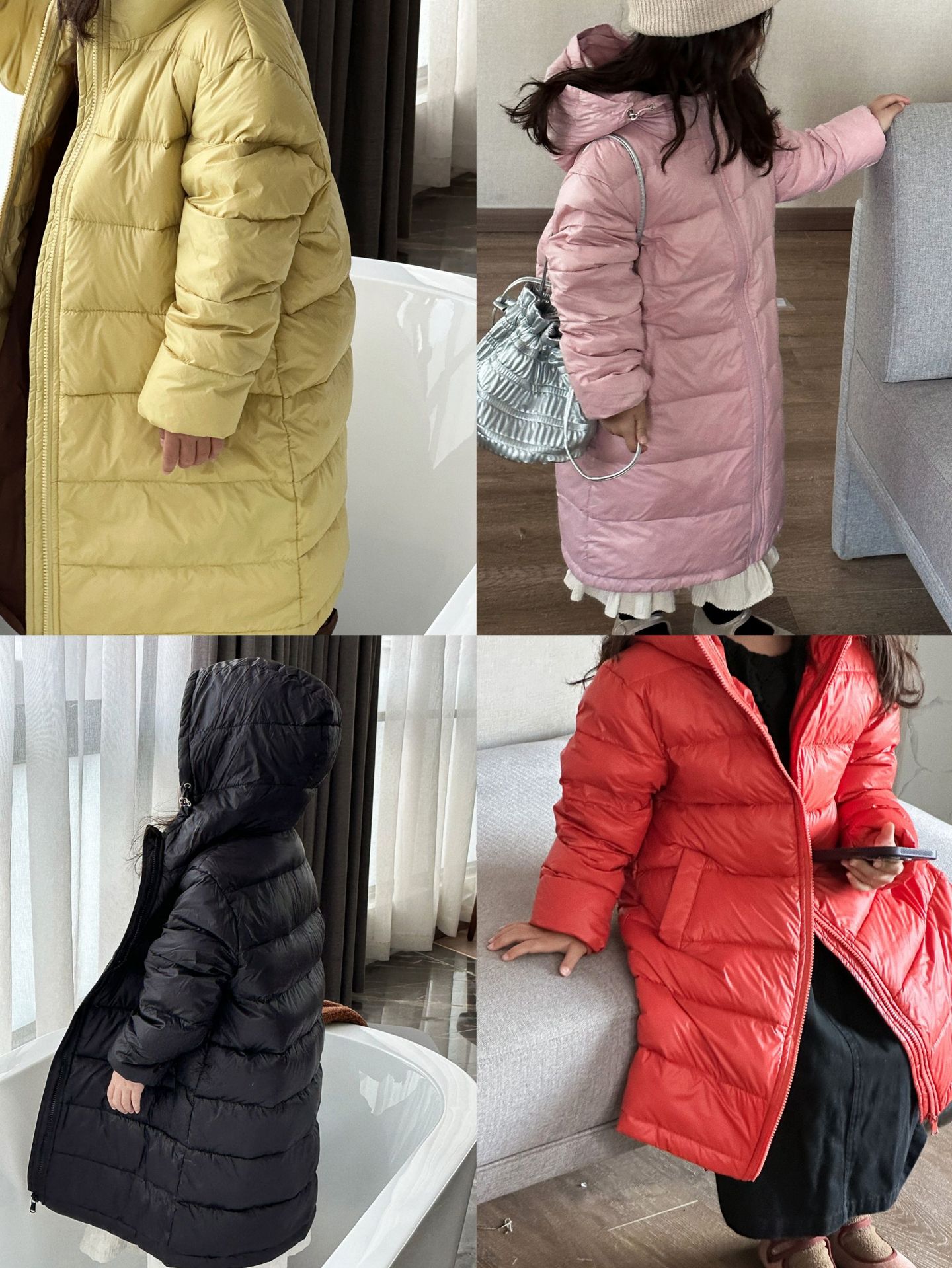 2023 nuevo medio-longitud ligera chaqueta de invierno casual pato blanco abajo ropa para niños y niñas abrigo al por mayor