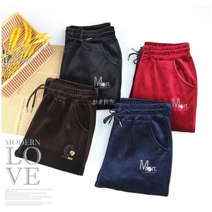 Autumn 5D Corduroy Plus-Size Women's Pants Casual Elderly Clothing Classic Middle-Aged Women's Pants Mom's Corduroy Long Pants