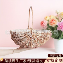 创意柳编手提花篮藤编编织手工鲜花插花篮子迷你礼品篮花童伴手礼