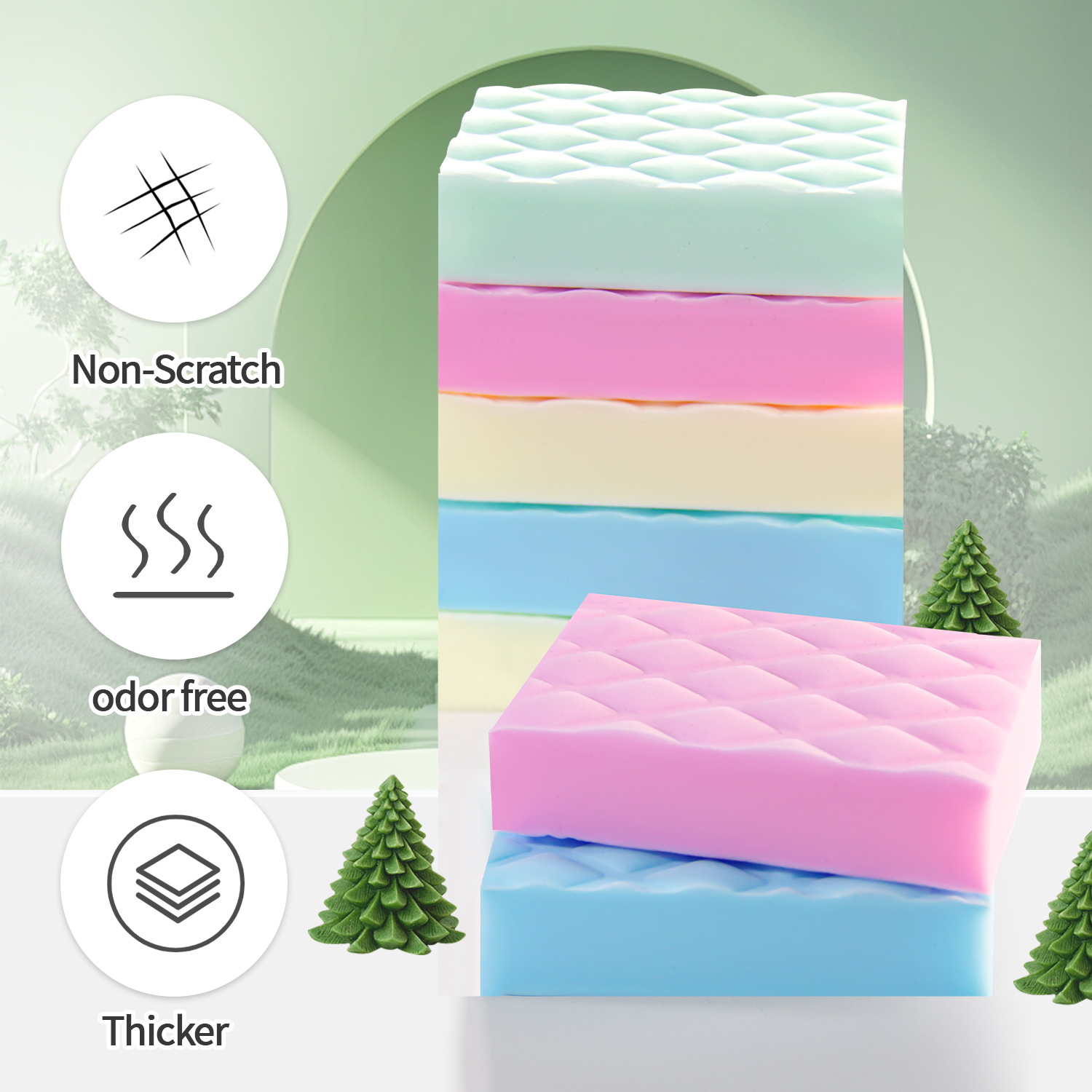 10*6*2.5CM--1.5배-마름모 [핑크]