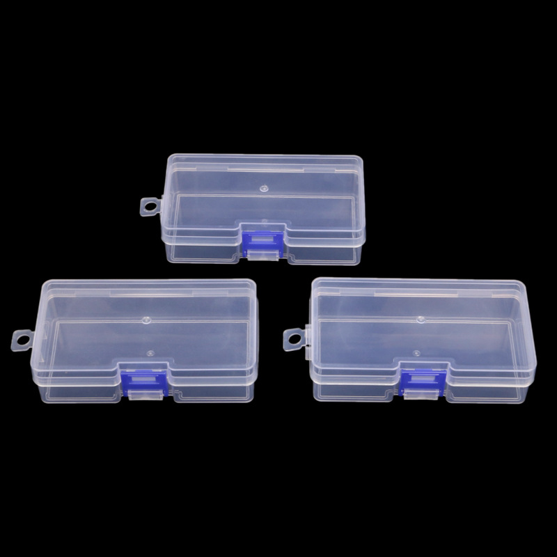 pp长方形透明小号锁扣空盒整理盒磁铁车收纳盒蜡笔咕卡塑料包装盒