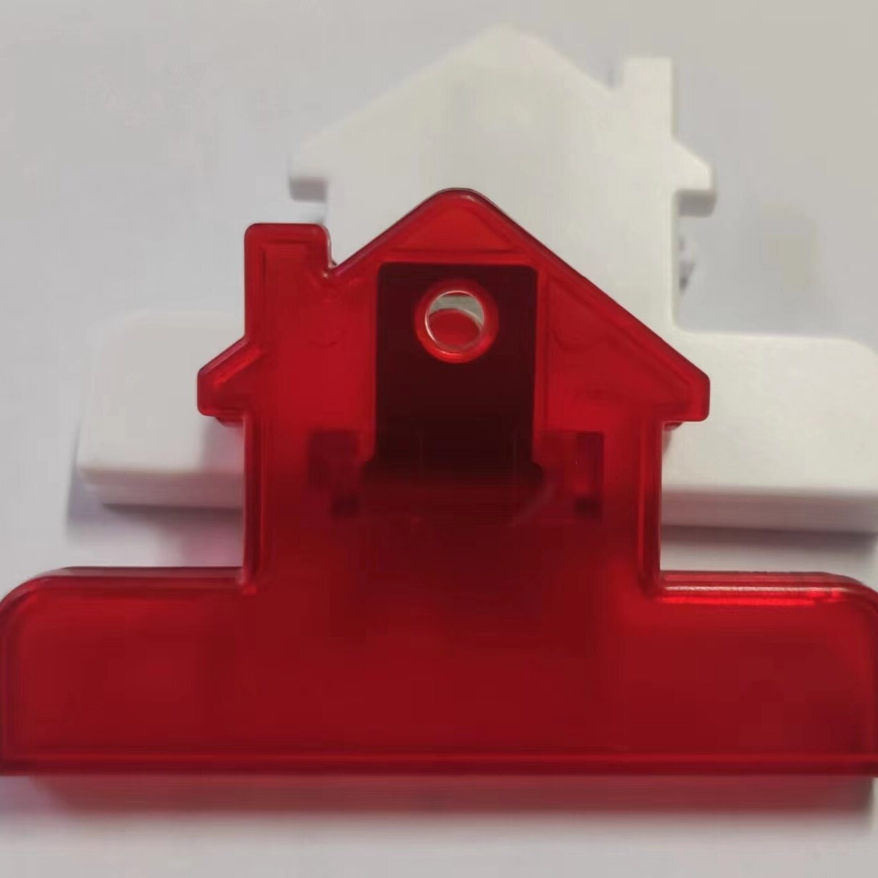 房子型封口夹 文件夹  弹簧片夹  环保塑料夹