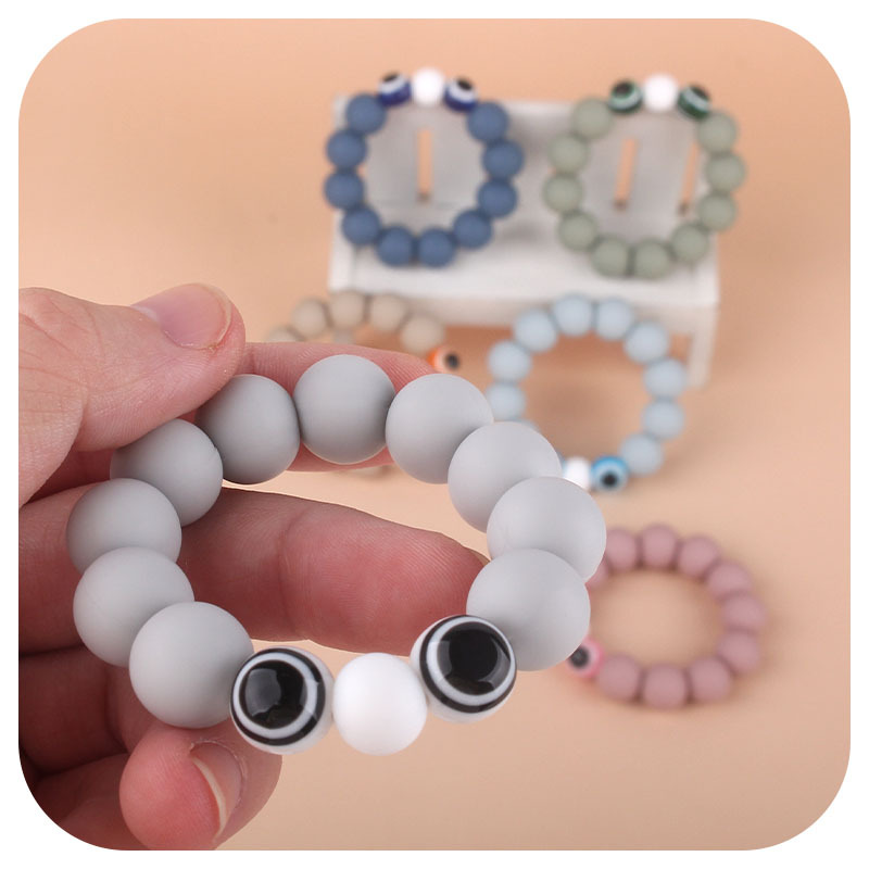 Bebé suministros de silicona perlas mordedor bebé dientes de juguete acrílico modelado de ojos Comercio exterior Nuevo