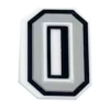 Black and white letters O