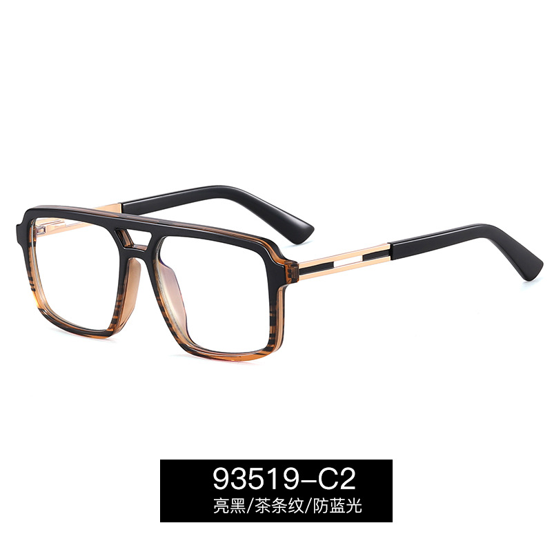 93519 nuevas gafas de marco plano de alta gama gafas de moda marco de los hombres tr90 gafas de miopía anti-luz azul