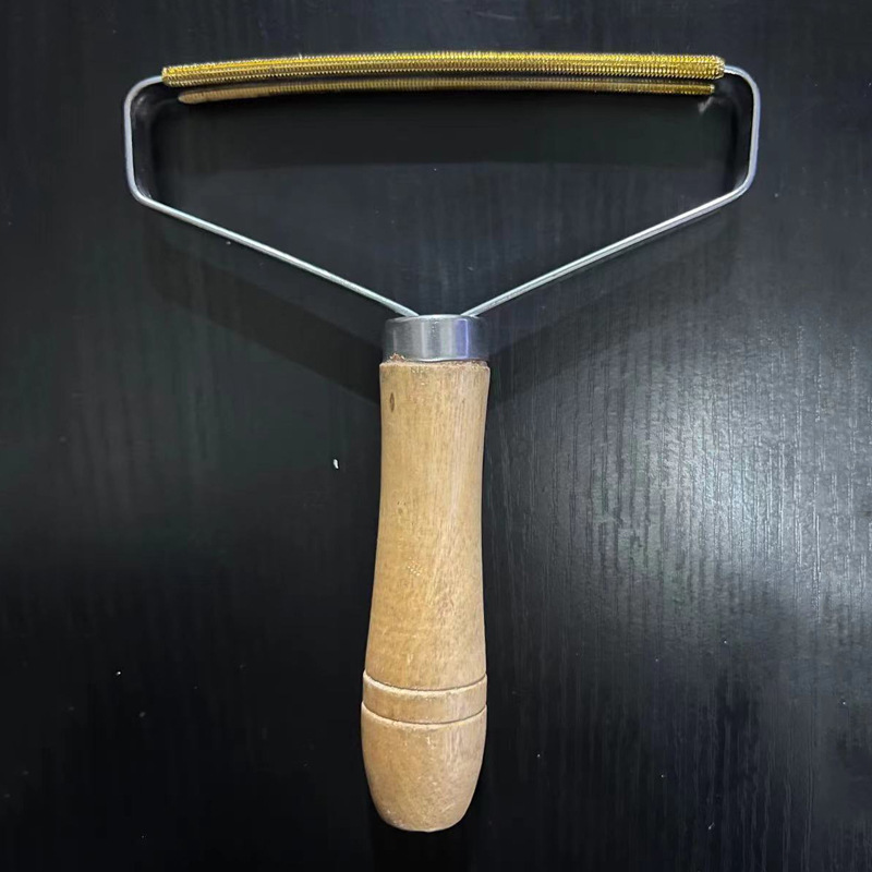 Raspador de pelo manual pelaje Bola de Pelo eliminación mango de madera removedor de pelo del hogar mascota cepillo pegajoso Dispositivo de adherencia del pelo