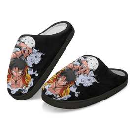 海贼王ONE PIECE图案印花保暖棉拖速卖通热卖男女同款家居棉鞋