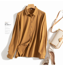 外贸出口日单剪标精梳棉微弹尖领舒适直筒休闲长袖衬衫上衣女春新