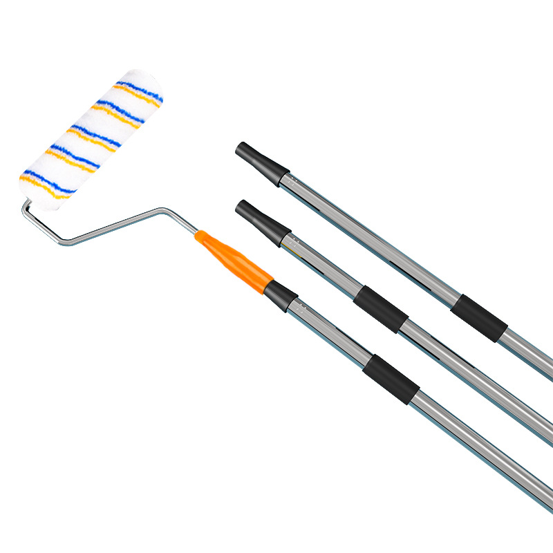 Varilla de extensión de varilla de tambor Herramienta de pared de cepillo Varilla de extensión de acero inoxidable extraíble Varilla telescópica Varilla de tambor de pintura de látex al por mayor