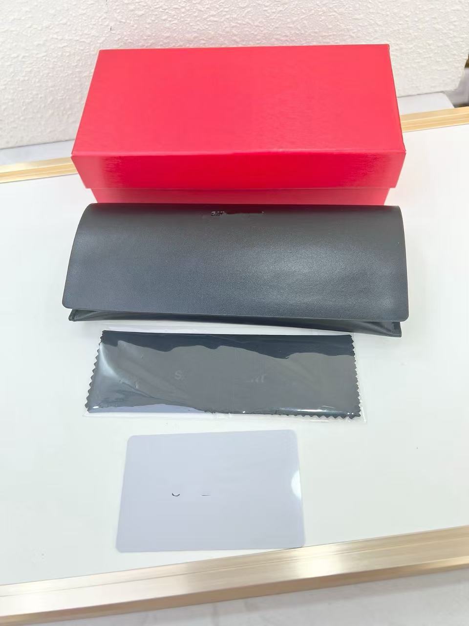 Inventario al por mayor nueva caja de gafas de alta calidad, caja de gafas de sol de alta gama, caja de gafas de sol, caja de paquete completa