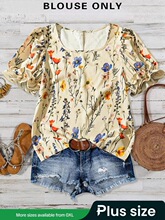 O 35476 Floral Print Short Sleeve Shirt ����ӡ������ �羳ר