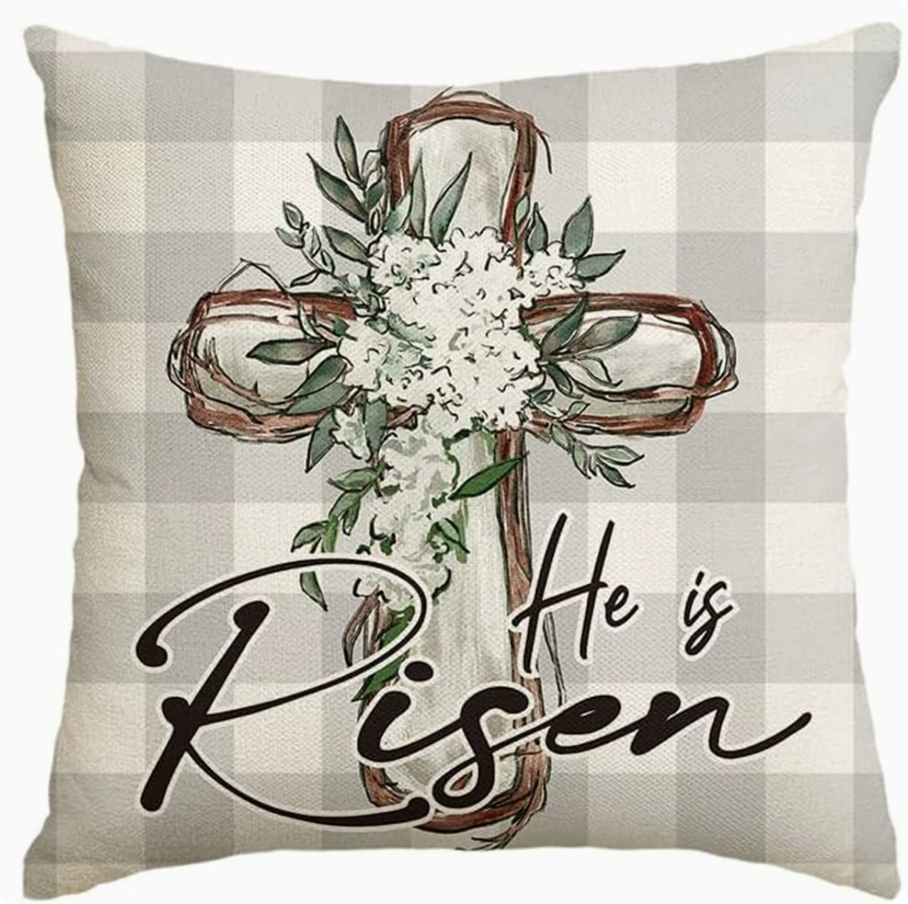 Amazon nuevo huevo de Pascua transfronterizo funda de almohada lino conejo simple funda de almohada cojín de sofá doméstico