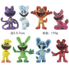 跨境新品  5.5-7cm微笑小动物手办摆件8款袋装第一代第二代