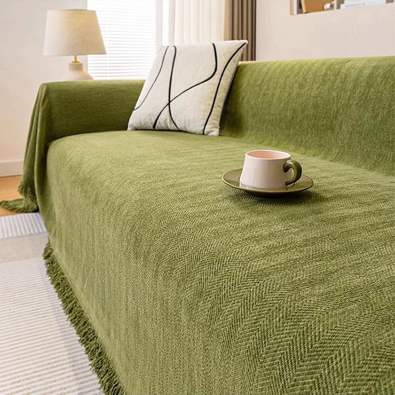 Universal non‑slip sofa cover, chenille, four‑season, multiple sizes & patterns