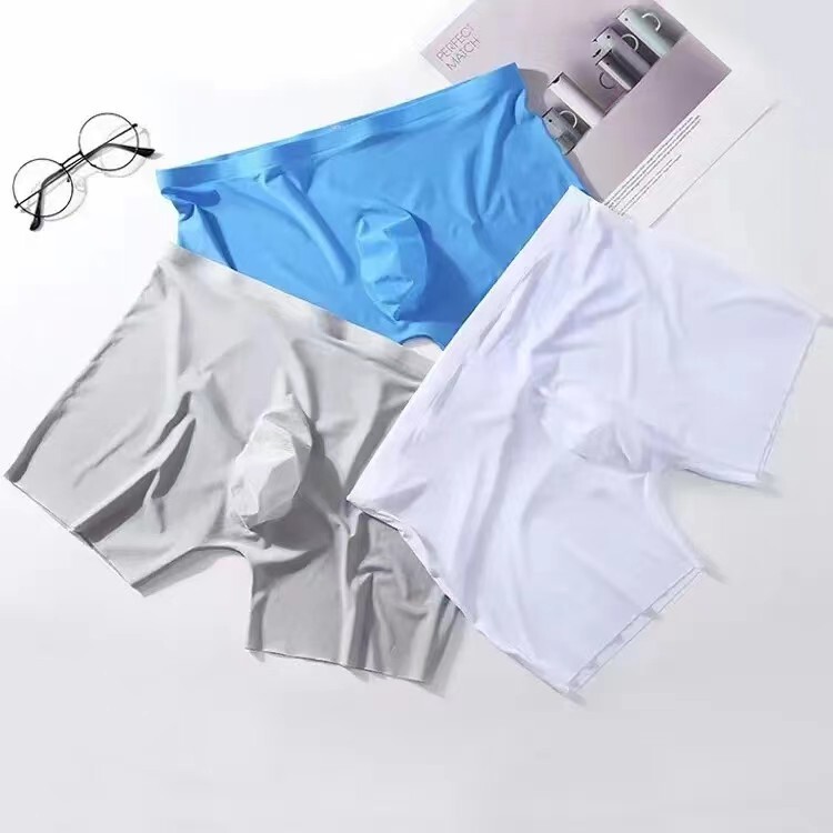 Summer Thin 3D Molded Pants, Ice Silk Breathable Space Capsule Seamless Custom Quick-Dry Pants, One-Piece Men's Boxer Briefs
