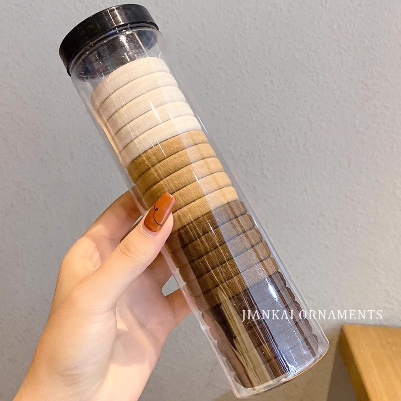 Temperamento simple de alta cola de caballo anillo de cabello de mujer sin costura cuerda de cabeza de alta elasticidad de correa duradera de cabello de cabello tocado