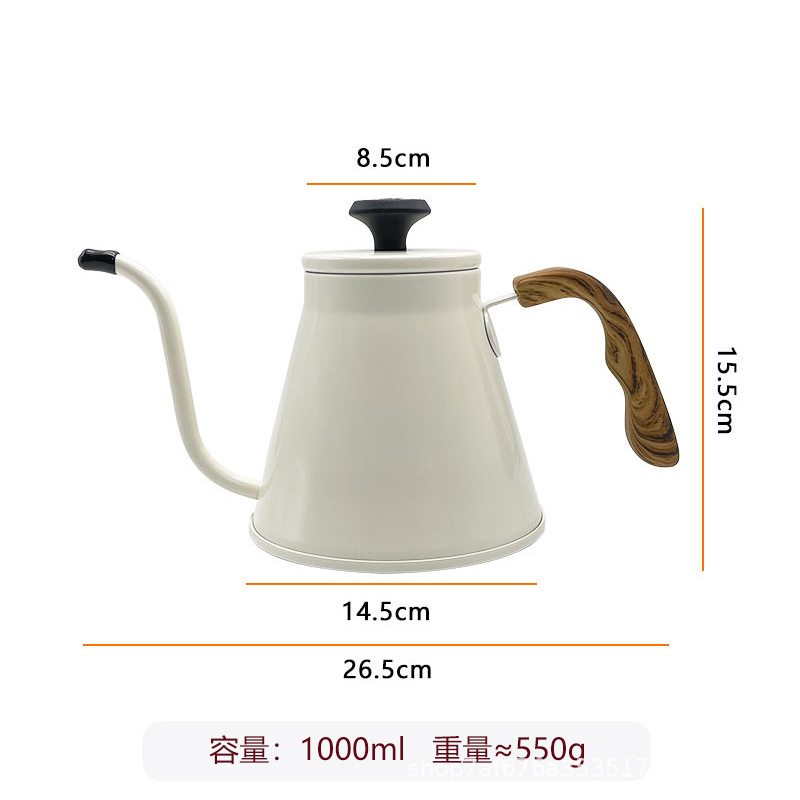 1,1L estilo europeo con tapa control de temperatura 304 acero inoxidable cafetera de descarga manual hervidor de agua de llama abierta para exteriores