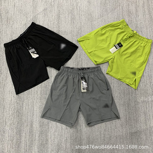 Summer New Sports Nylon Quick-drying Shorts Men's in stock Micro-elastic Sweat-absorbent Football Basketball Training Pants Five-point Pants Mid-length Pants