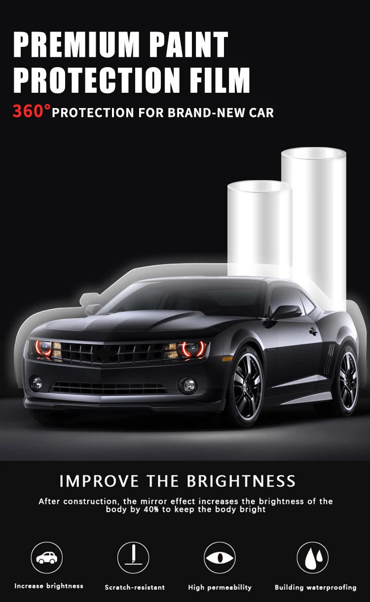 Cross-Border Filmppf Car Transparent Paint Protection Film Matte Glossy Black Film Full Car Film Tpu Invisible Car Cover