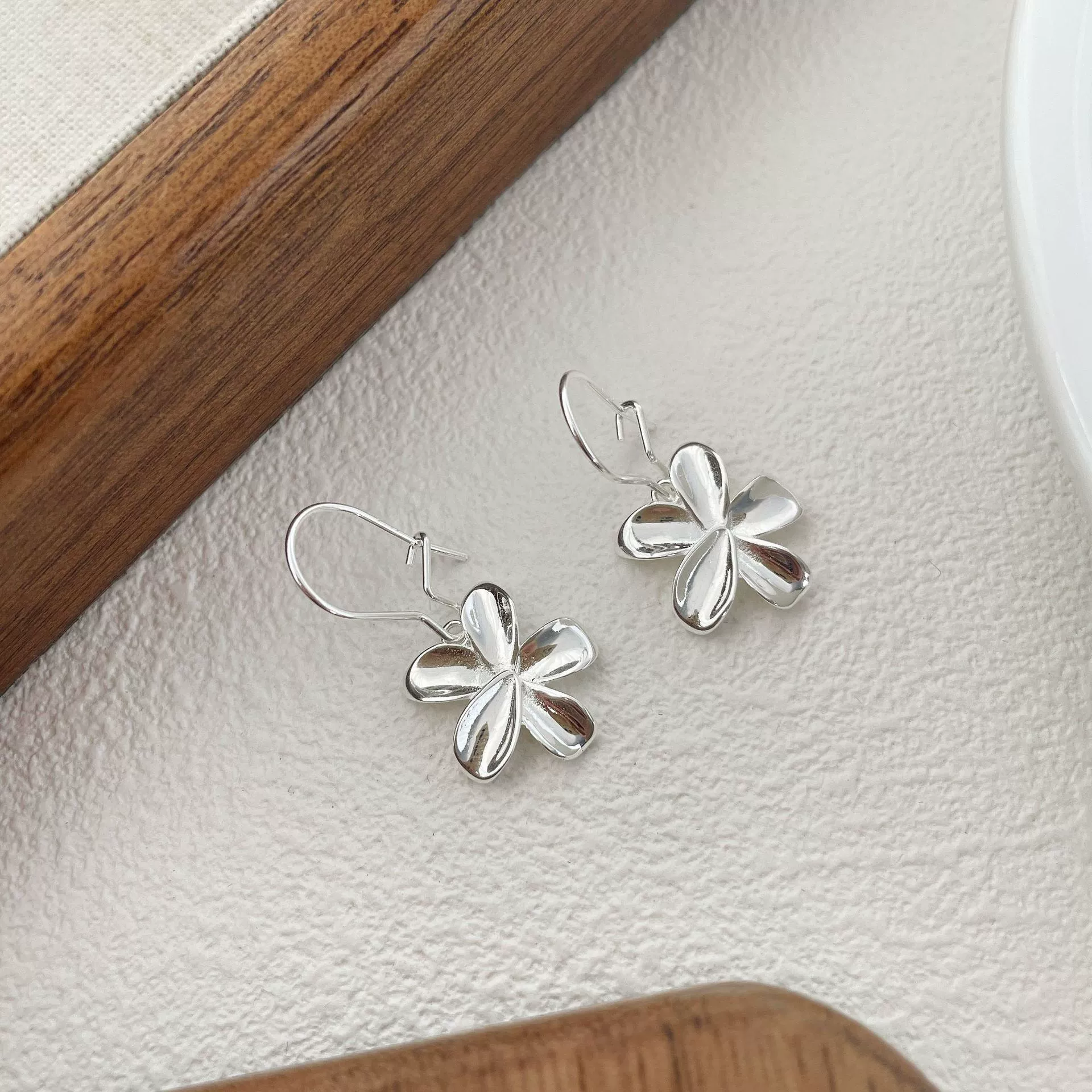 小设计耳环 universal pendant high-quality style silver 925 sample flowered simple and elegant design light luxury style