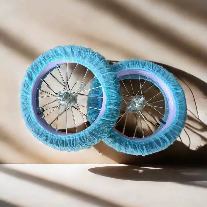 Крышка шины для электромобиля синий одноразовый пыленепроницаемый нетканый чехол для шин трехколесного велосипеда