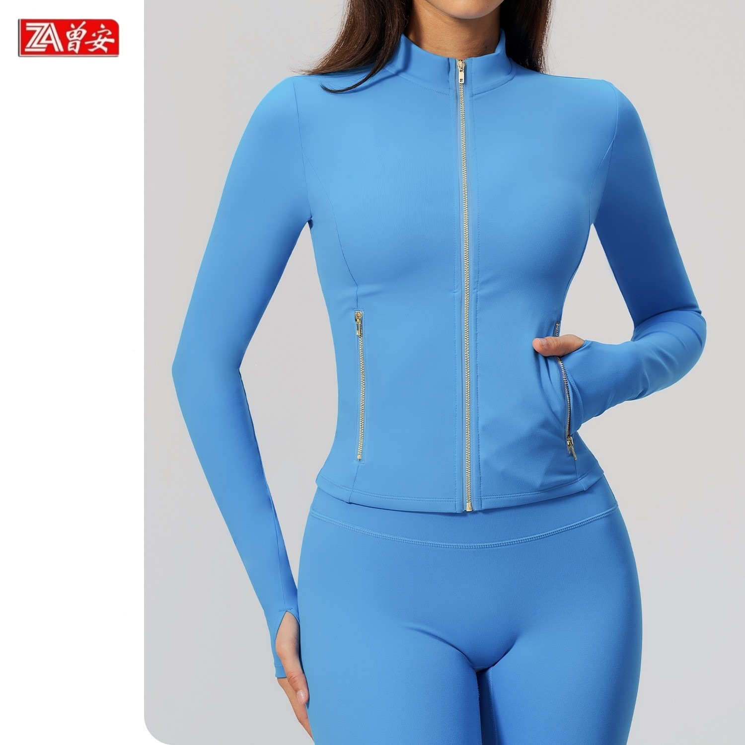 2026 New Yoga Jacket Slim Fit Brushed Elastic Fitness Zipper Cardigan Sports Jacket for Women