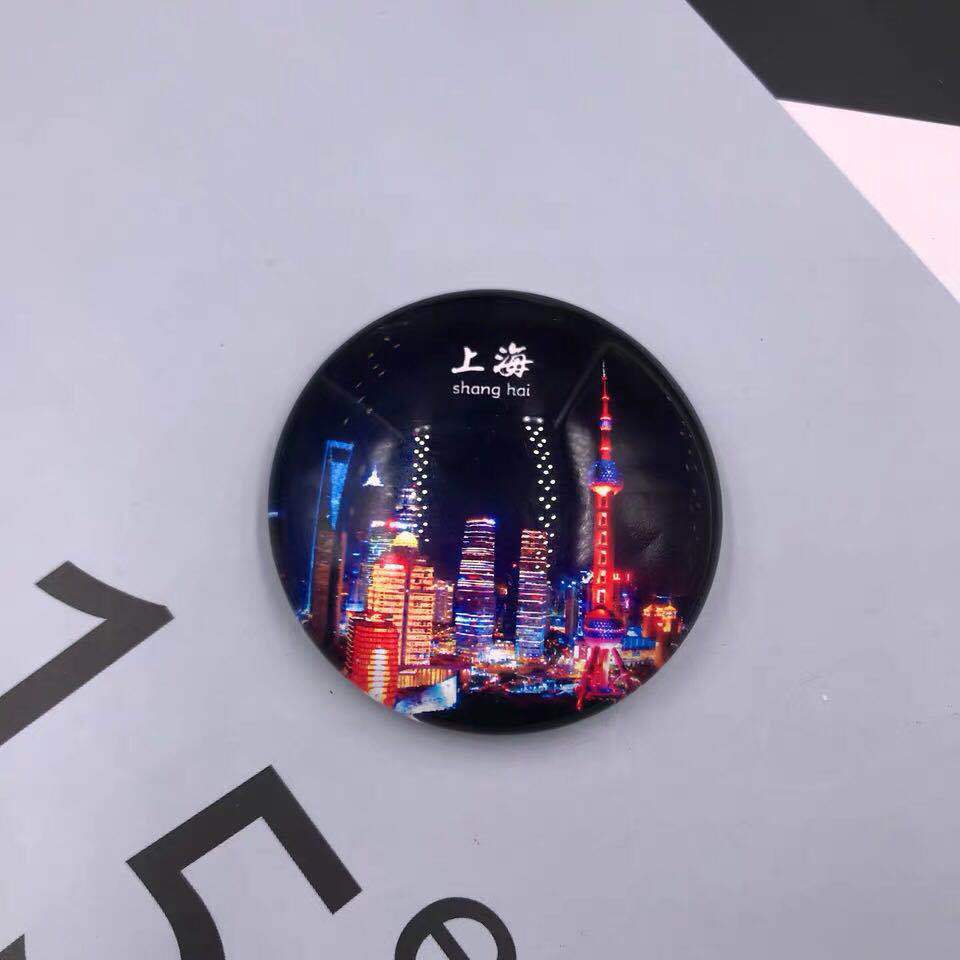 Shanghai cristal refrigerador pegatinas 3D oriental perla magnética Bund viaje artesanía conmemorativa río Qingming mapa