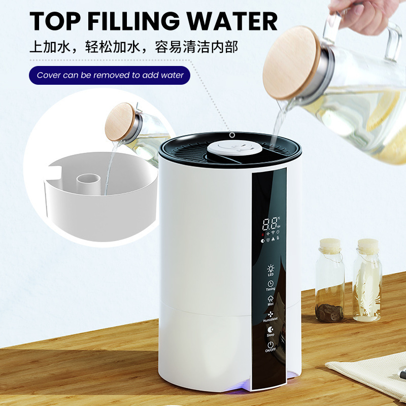 新しい 4.5L Uv ビッグスプレー多機能タイミング加湿器 Ai 携帯電話 Wifi リモコンスマート加湿器|undefined