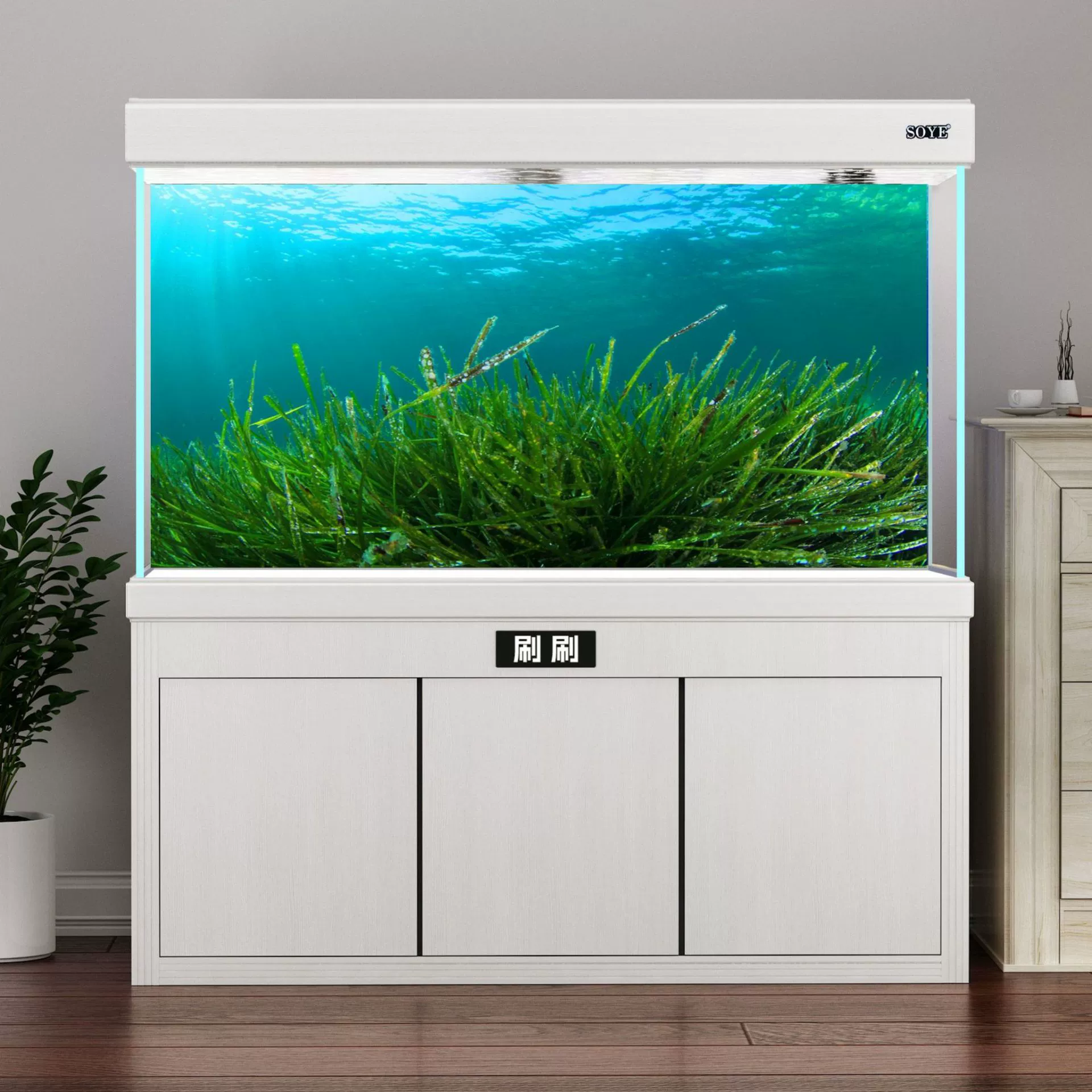 Аквариум, наклейка, трёхмерные декорации, 3D