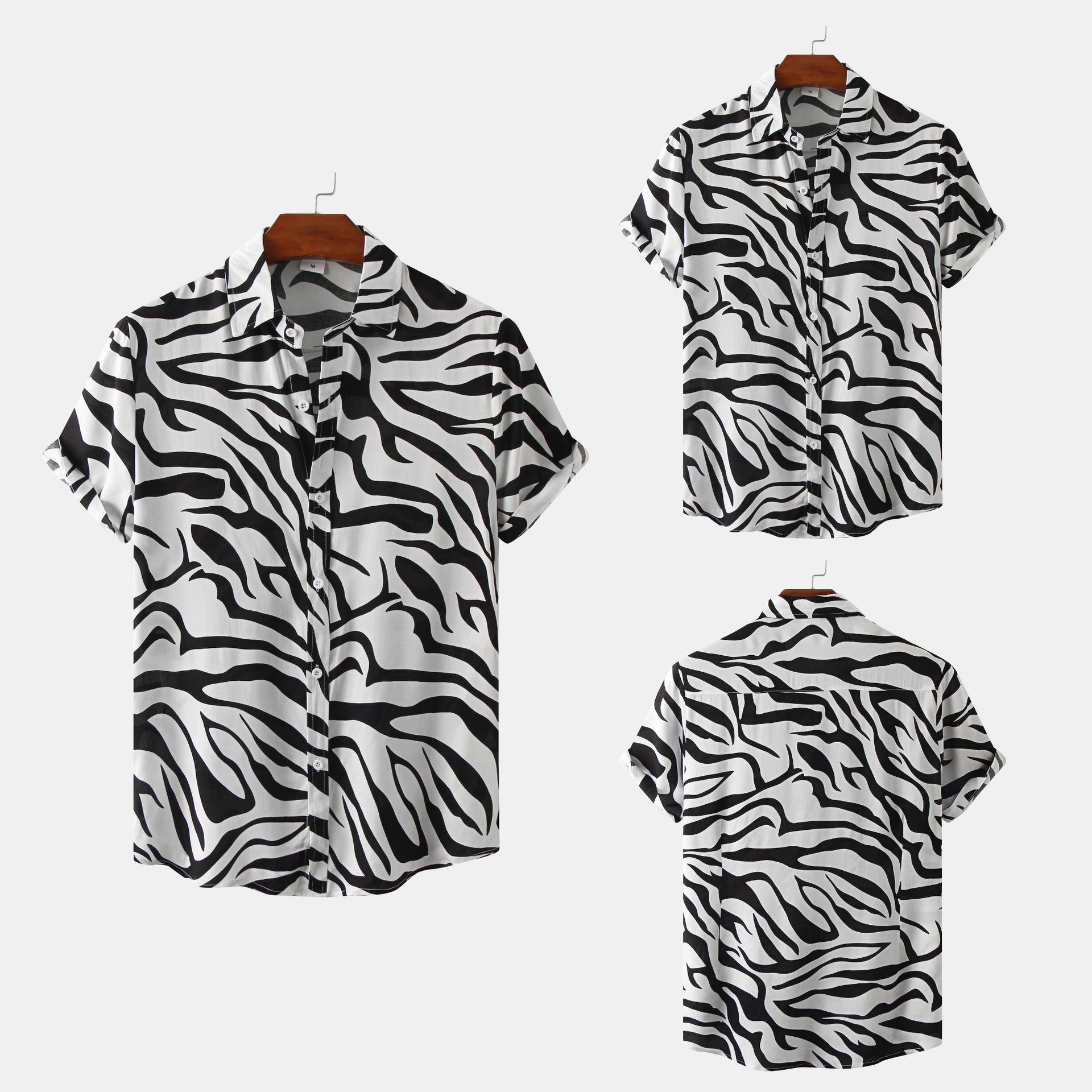 Comercio exterior AliExpress 2022 verano nueva camisa floral impresa de manga corta para hombres Camisa de manga corta para hombres florales europeos y americanos para hombres