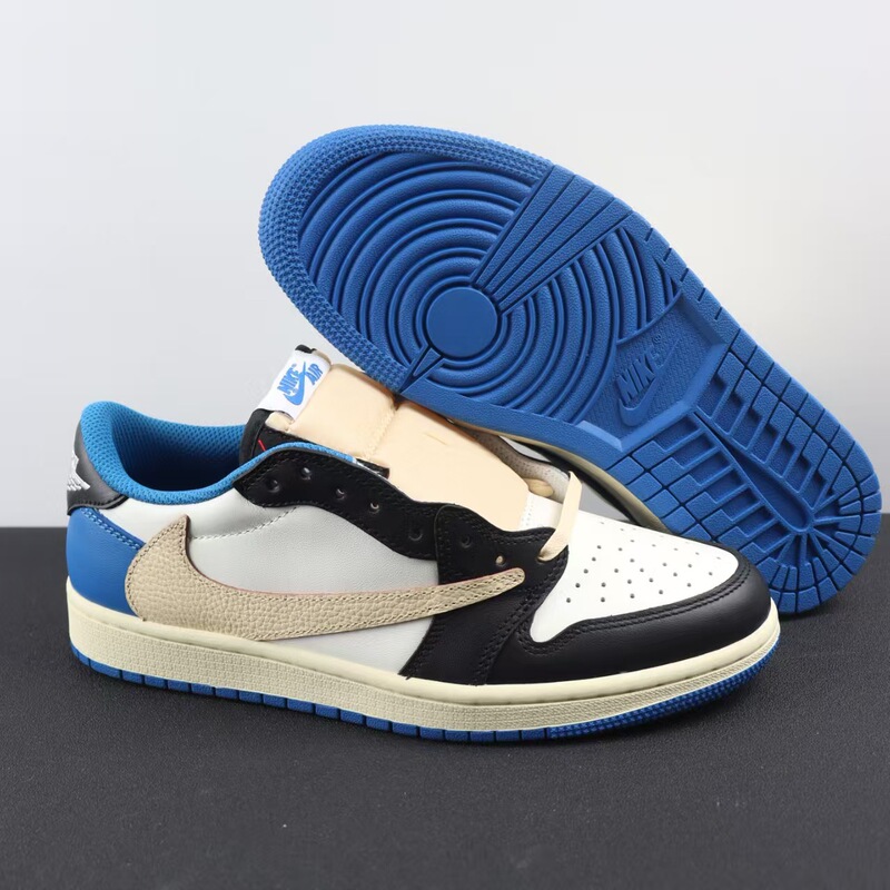Jordan 1St Generation Aj1 Reverse Hook Low-Top Sneakers Lightning White Brown Yellow Blue Black Warrior Collaboration Couple Sneakers Basketball Shoes