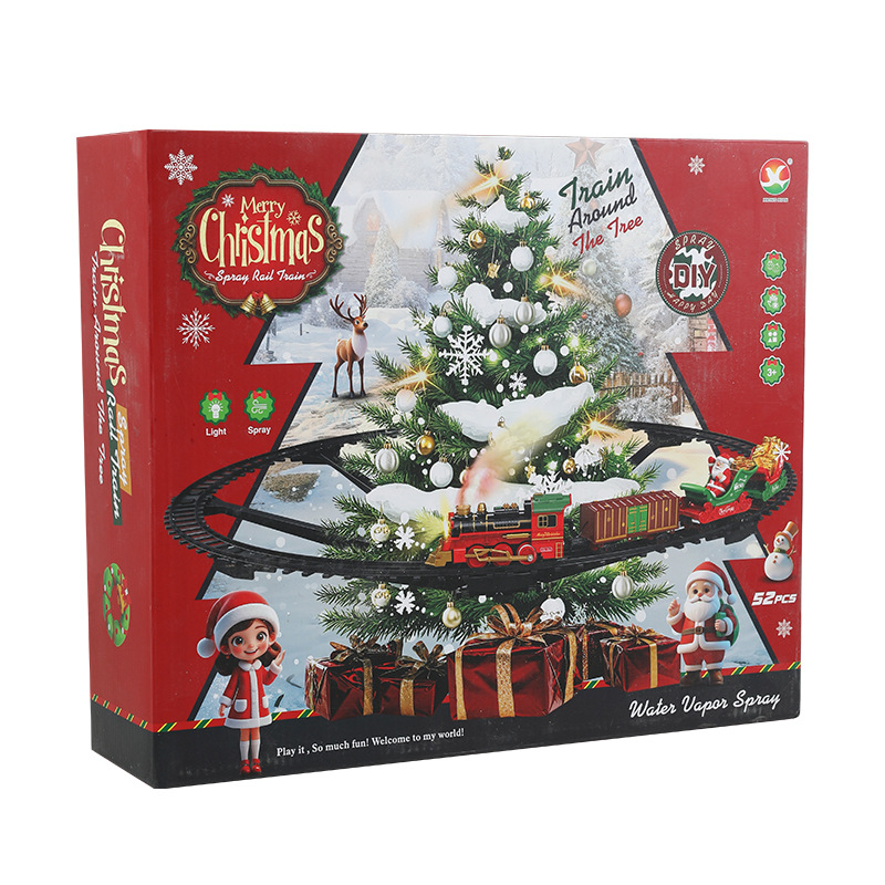 Nuevo árbol giratorio transfronterizo estrella eléctrica Santa Alce árbol de Navidad estrella superior regalo de juguete para niños