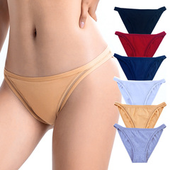 Half-covering hip underwear women's pure cotton breathable wholesale simple girl bikini thin strap briefs bikini brief