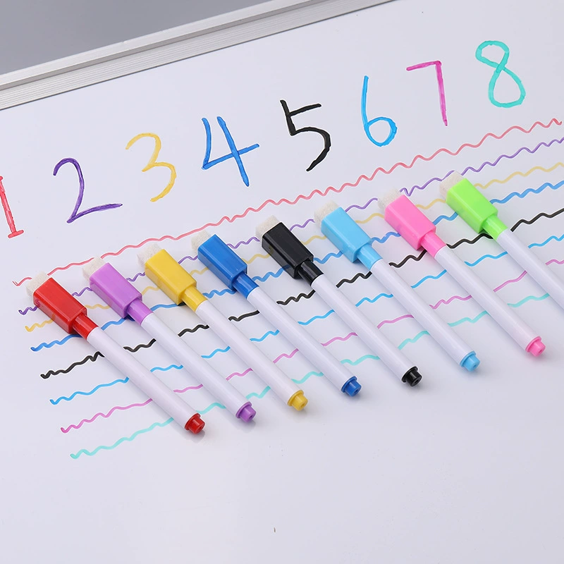 Ding Dong children's whiteboard pen can be rubbed and written with color mark penaltic pens black with brushing magnetic 8 -color whiteboard pen