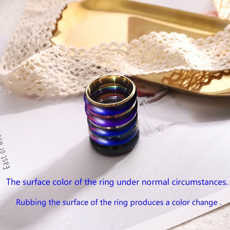 Fashion Round Stainless Steel Plating Rings 1 Piece