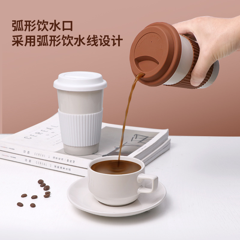 Ceramic Cup No Handle Simple Restaurant Mouth Cup for Tea Japanese Style Household Tea Cup Living Room Straight Cup No Handle Straight Cup