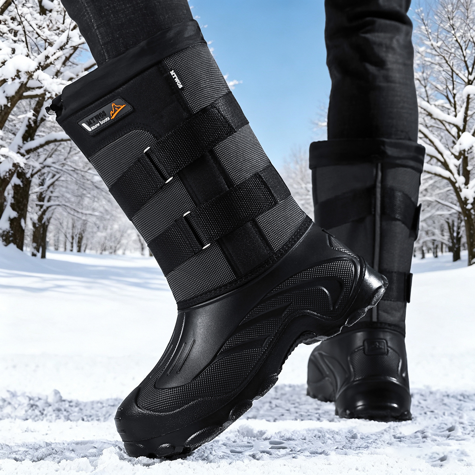 Calentamiento de algodón grueso zapatos de hombre zapatos de pesca al aire libre invierno EVA zapatos de nadar botas de nieve cómodas a prueba de frío