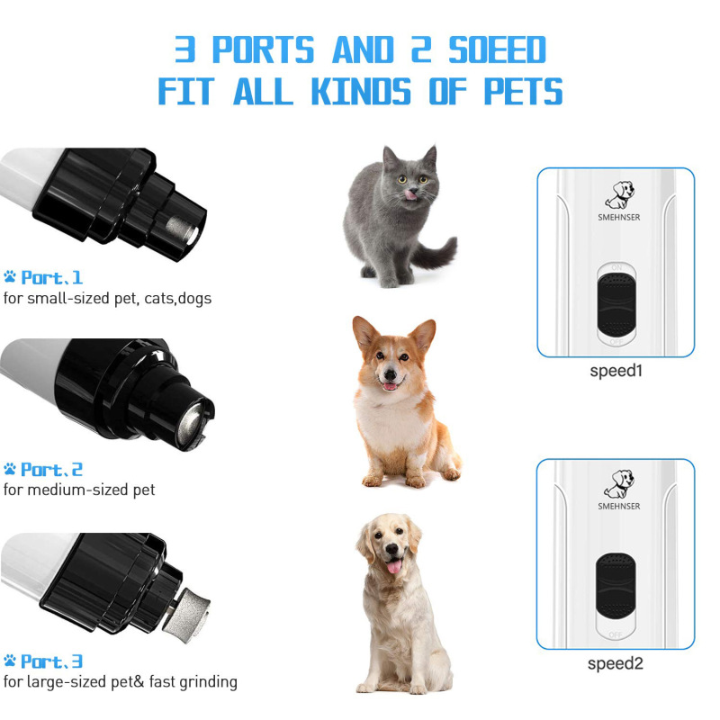 2段階充電ペット爪磨き犬led電動爪切り猫全自動爪磨き爪磨き器クロスボーダー|undefined