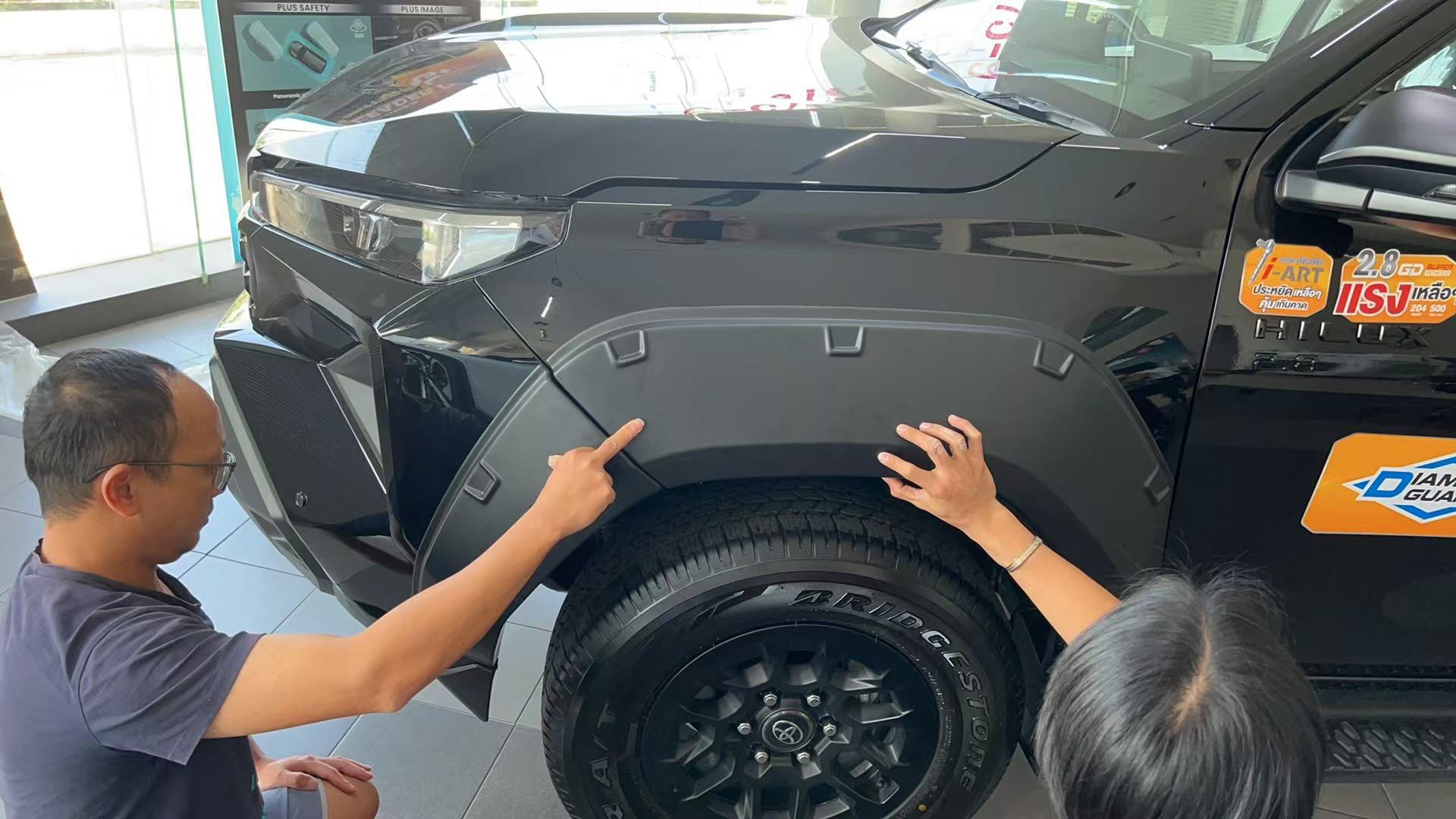 Hilux Travo Wheel Arches New Model Hilux Travo Wheel Arches Enlarged and Widened Decorative Studs Travo Wheel Arches