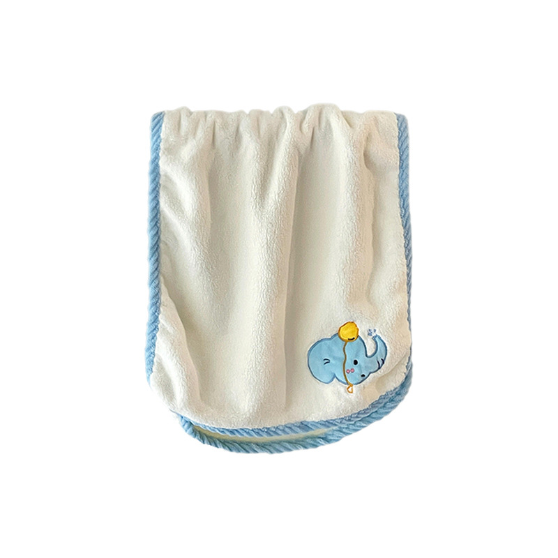 2025 nuevo estilo lindo pequeño elefante toalla de baño de mujer falda de baño absorbente toalla de secado rápido envuelta en baño de cuerpo entero sombrero de pelo seco de cuatro piezas