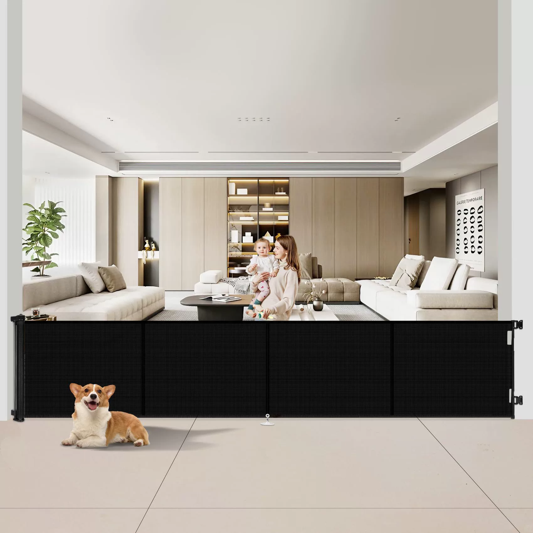 Популярный выдвижной барьер для домашних животных от Amazon, забор для кошек и собак без перфорации, держатель защитной двери для защиты детей в помещении